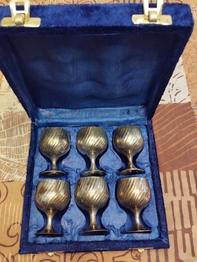 Mini copas bañadas en plata