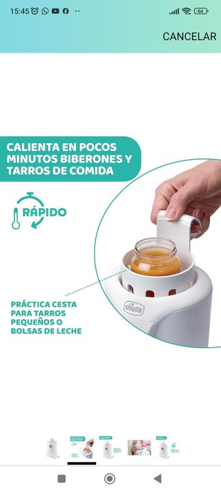 Calienta biberones Chicco