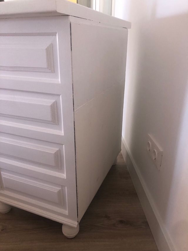 Mueble madera vintage blanco