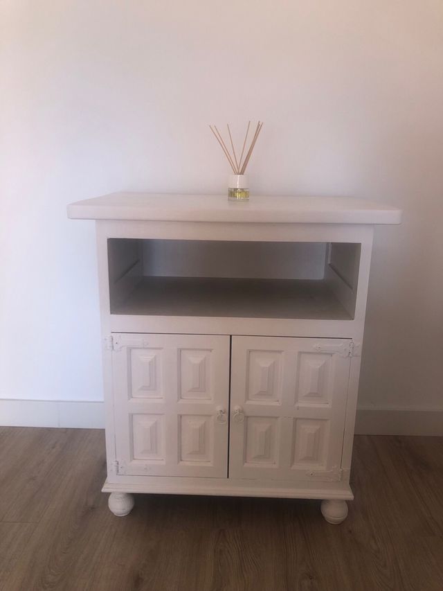 Mueble madera vintage blanco
