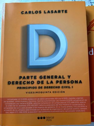 Parte general y derecho de la persona UNED Lasarte