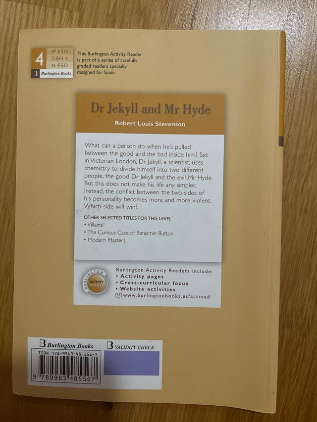 Libro del Dr. Jekyll e Mr Hyde