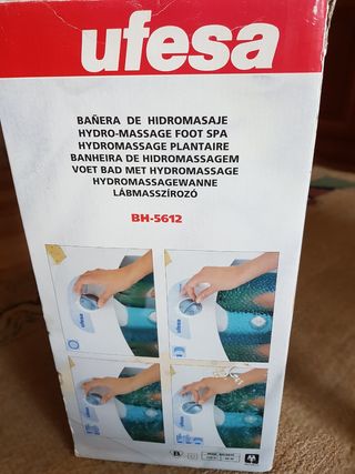 Bañera  hidromasaje de pies, Ufesa 