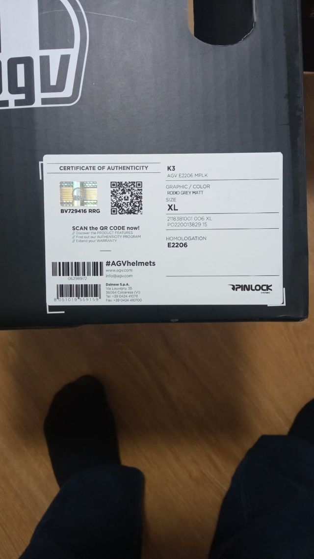 Casco moto agv