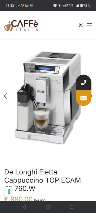 Cafetera automática DeLonghi 