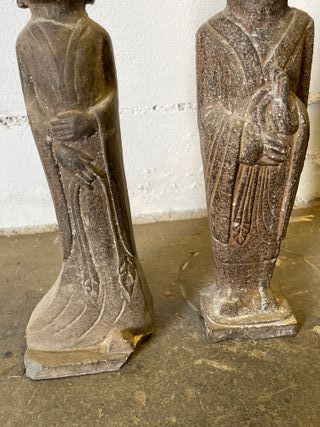 ✅set 2 figura de piedra mujer