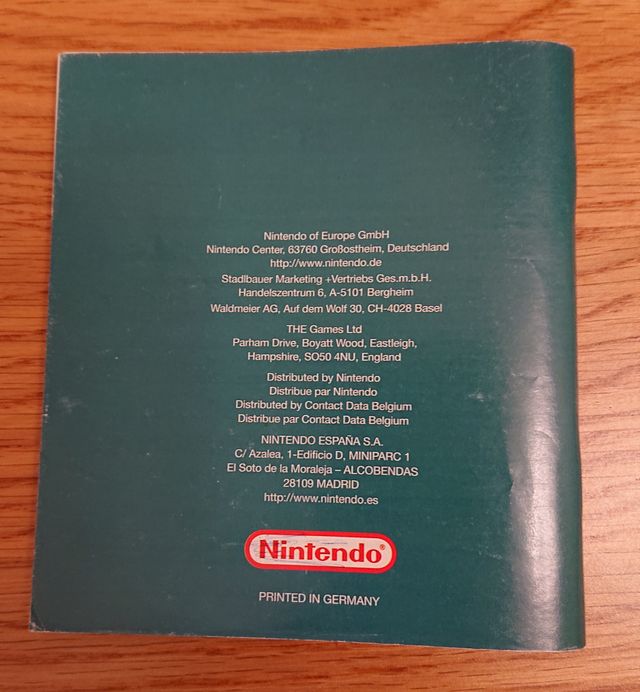 Manual Quest for Camelot Game Boy Color