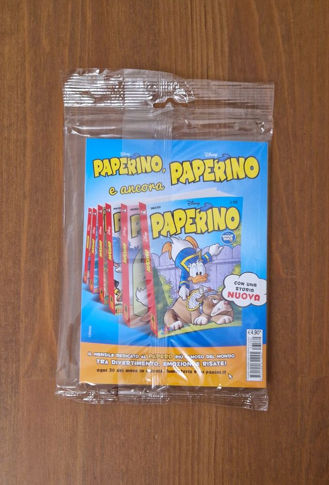 Topolino 3580 con 4 bustine album Donald Duck 90