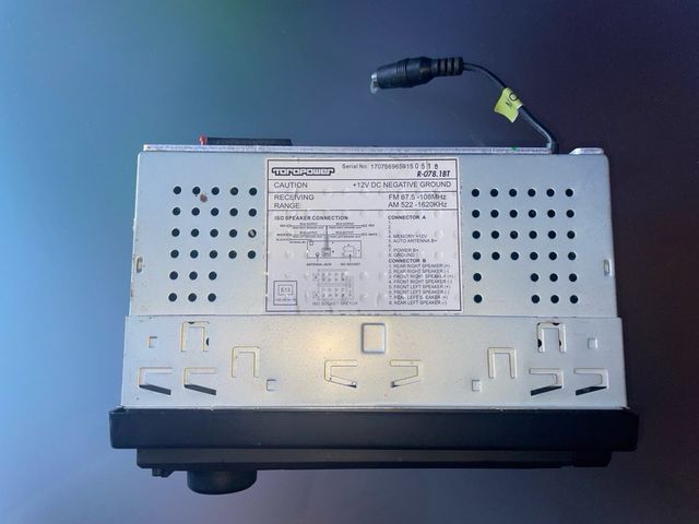 Radio Toropower R-078. 1BT 1Din