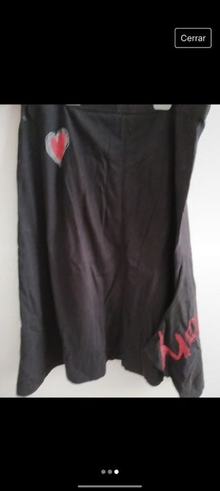 Falda midi negra Desigual