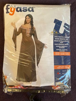Disfraz dama medieval marrón