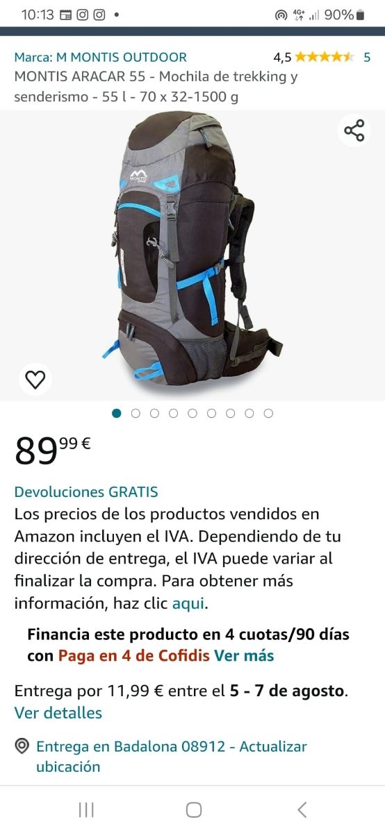 Mochila Trekking Montis Aracar 55l