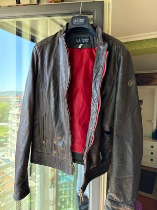 Cazadora de Piel Armani Jeans