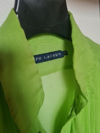 Ralph Lauren camicia in seta verde