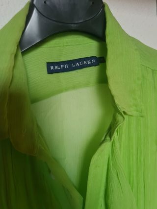 Ralph Lauren camicia in seta verde