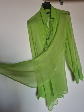 Ralph Lauren camicia in seta verde