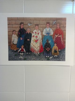 Lámina naif del traje del Fraga (Huesca)