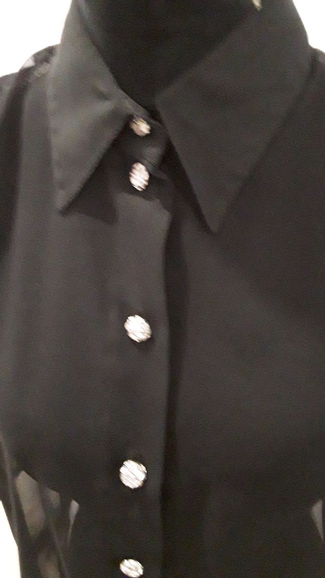 Camisa negra transparente