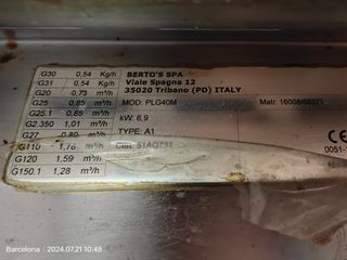 Barbacoa a gas con piedra volcánica Gama