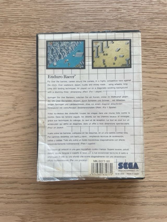 Enduro Racer - Sega Master System - PAL -no manual