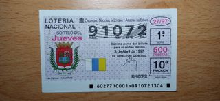 LAS PALMAS décimos y cupones (10)