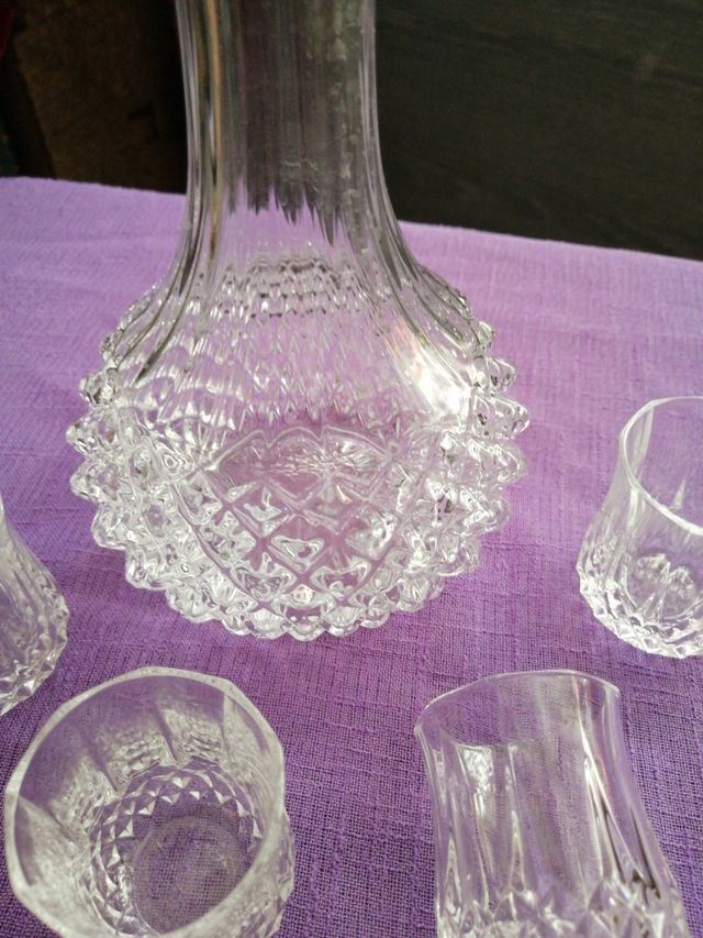 Licorera cristal de Arques 25x12 + 4 chu