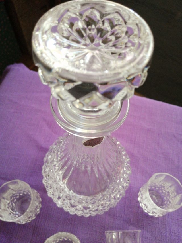 Licorera cristal de Arques 25x12 + 4 chu