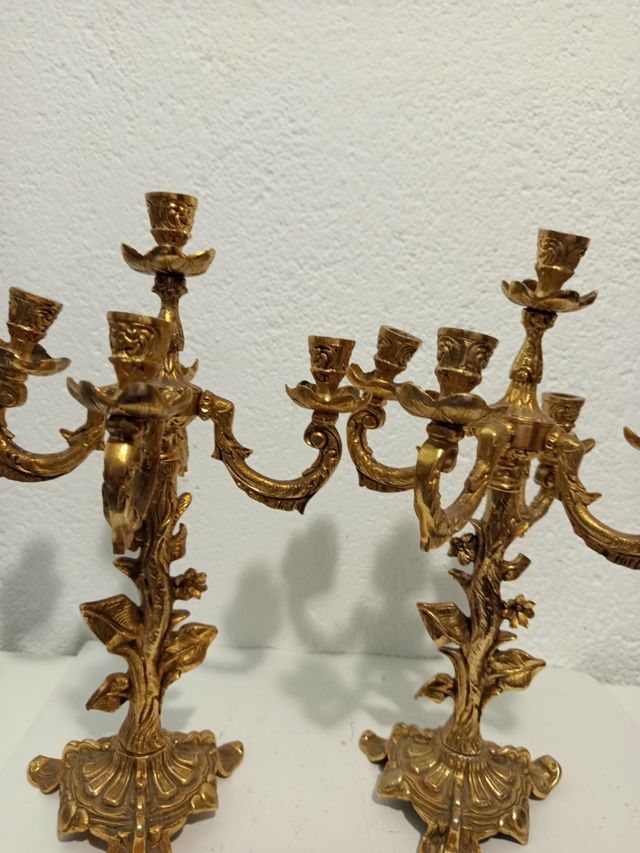 Candelabros bronce