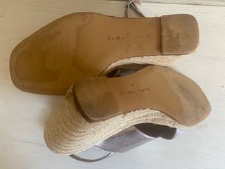 Cuñas yute plateadas