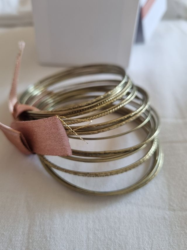 Set braccialetti dorati bohochic