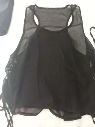 Falda+top transparente