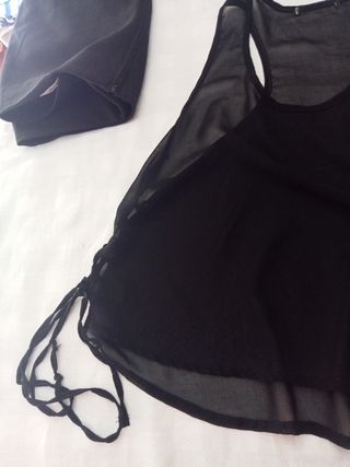 Falda+top transparente