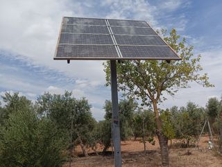 Placas solares de riego