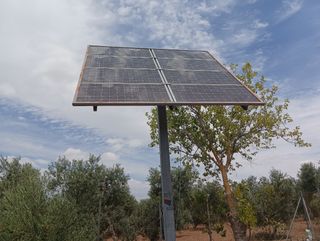 Placas solares de riego