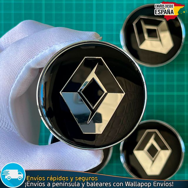 X4 Tapacubos Renault 60mm Cubrebujes Tapas Llantas