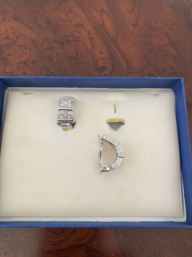 Gargantilla de Rodio y Pendientes