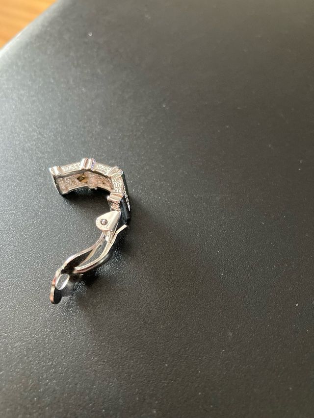 Gargantilla de Rodio y Pendientes