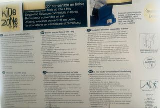 Asiento elevador niñ@s convertible bolso