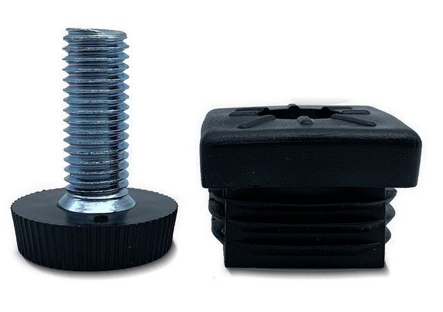 4x Tapón de tubo 19mmx39mm con rosca de 8mm