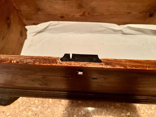 Baul de madera de finales del siglo XIX Vintage