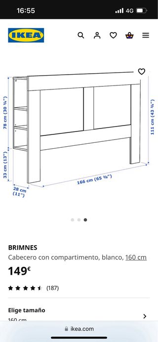 Cabecero Brimnes ikea