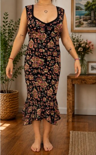 Vestido floral de Mango.