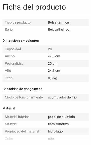 ✅BOLSA NEVERA ISOTERMICA CON ASAS.ROJA