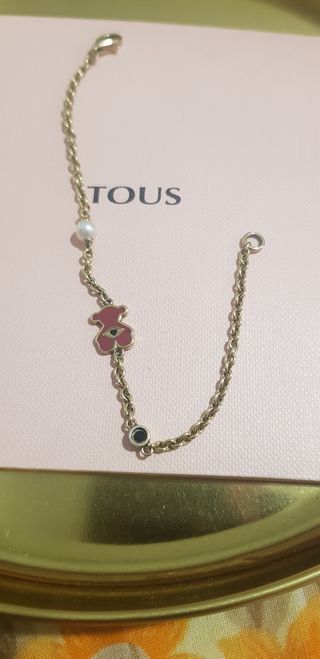 Pulsera Tous  plata  bañada en oro