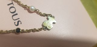 Pulsera Tous  plata  bañada en oro