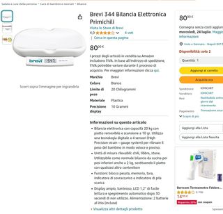Bilancia pesa bambini Brevi Primichili