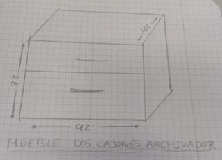 Mueble bajo oficina archivador