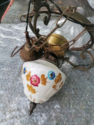 2 lampadari a lanterna ceramica vintage
