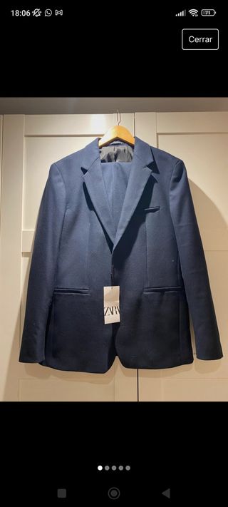Traje de hombre, azul marino, Zara 