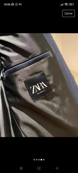 Traje de hombre, azul marino, Zara 